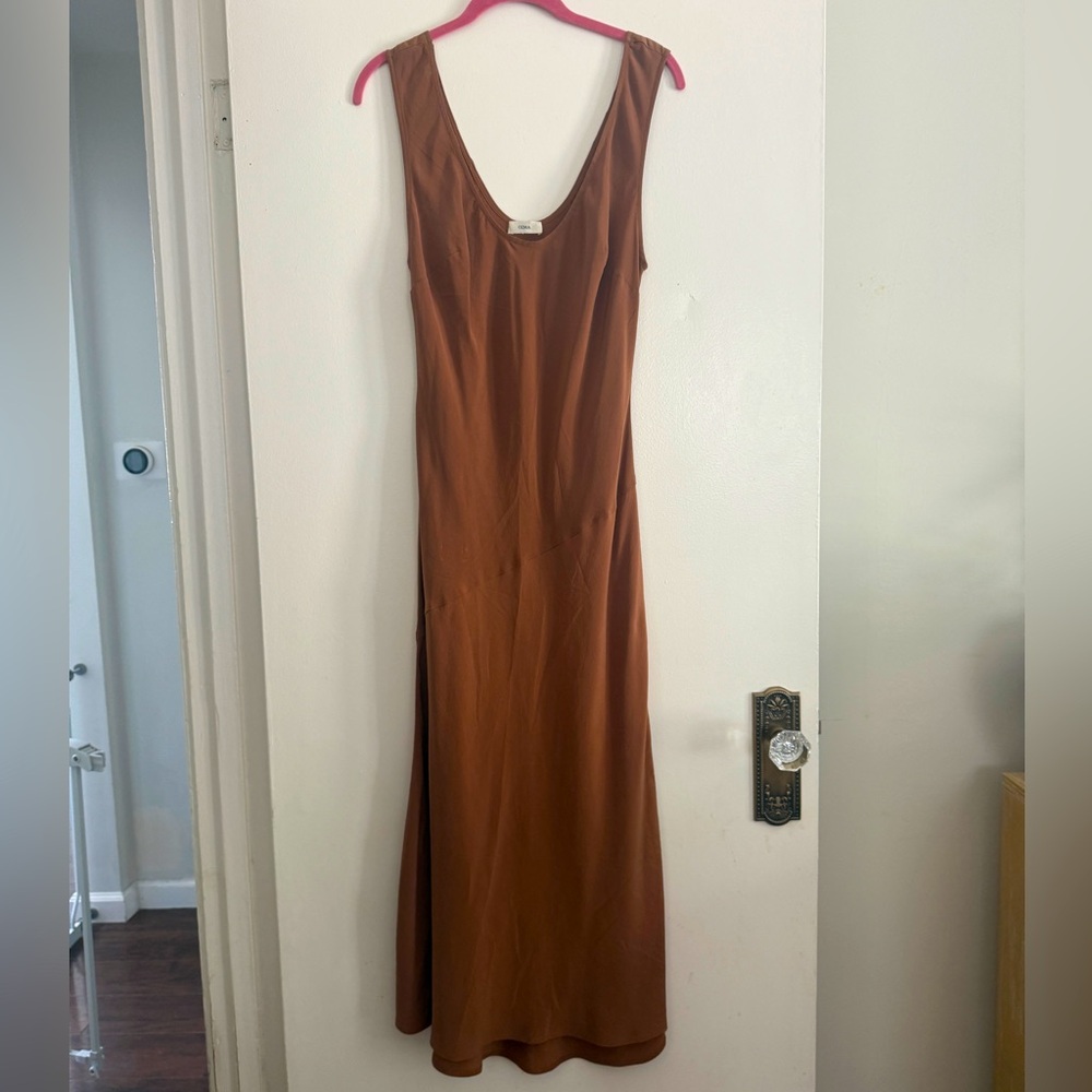 OZMA Caramel Slinky Slip Dress (Sample Small)